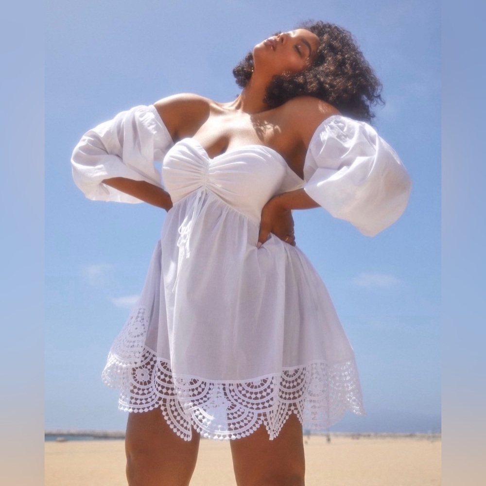 Elegant White Off-Shoulder Dress